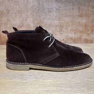 KG Kurt Geiger Men Size 11 US, 44 EU Shoes Ankle Desert Brown Suede Chukka Boots